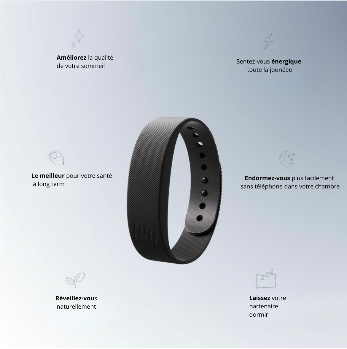 SomUUp Silence  – Bracelet Réveil Vibrant & Bien-Être du Sommeil